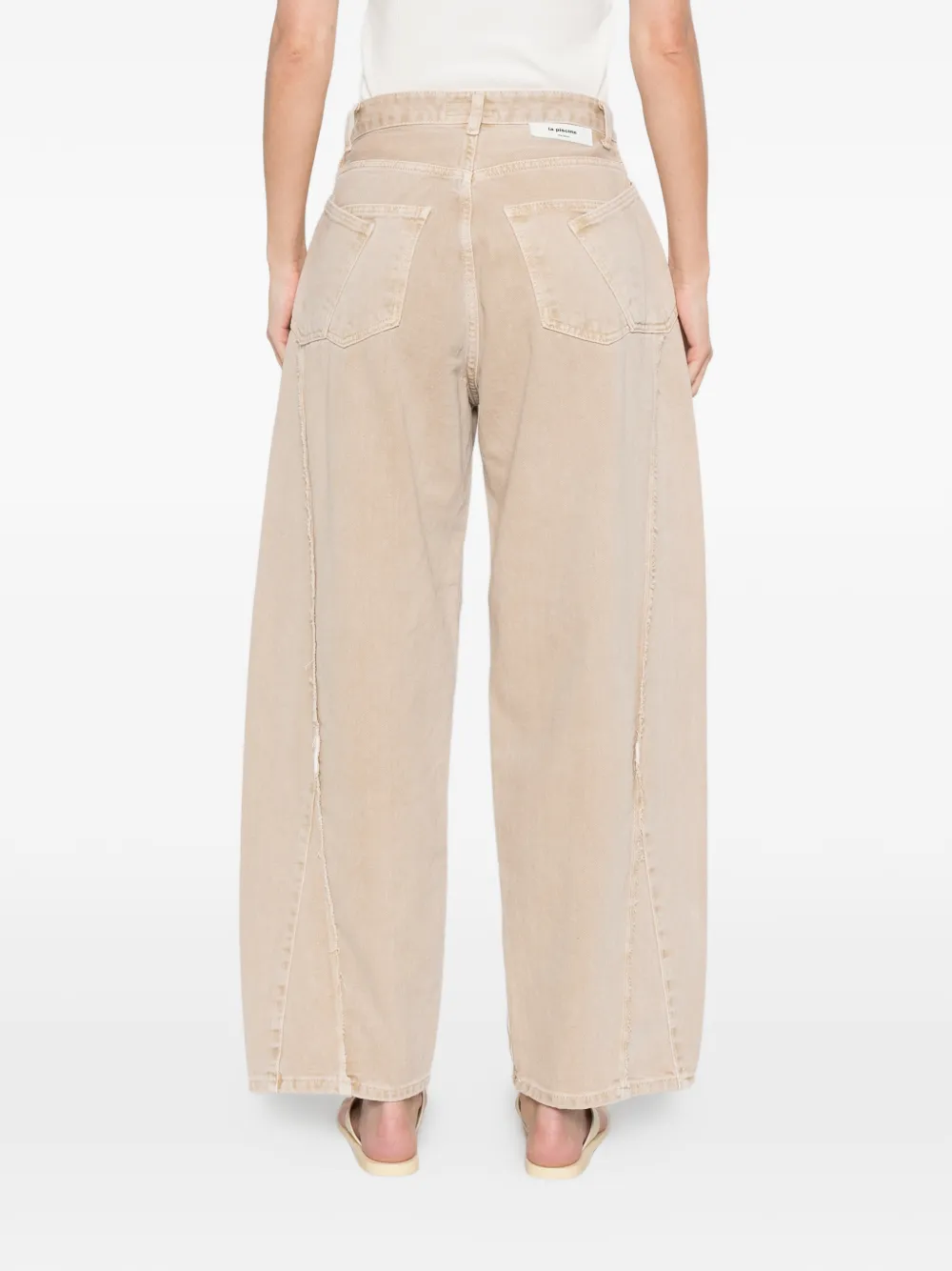 La Piscine Asymmetrische jeans Beige