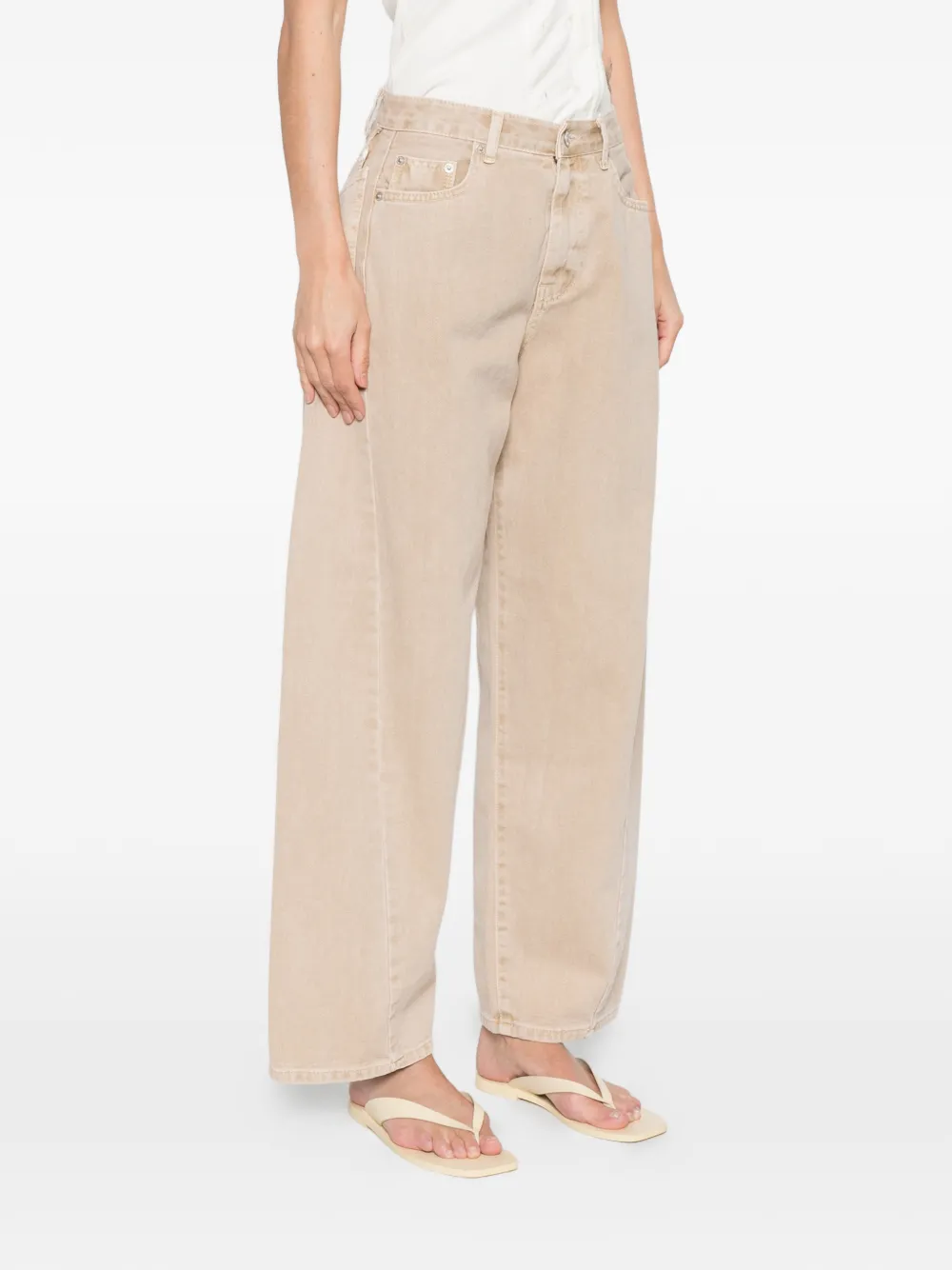  La Piscine Asymmetric Denim Jeans - Neutrals 