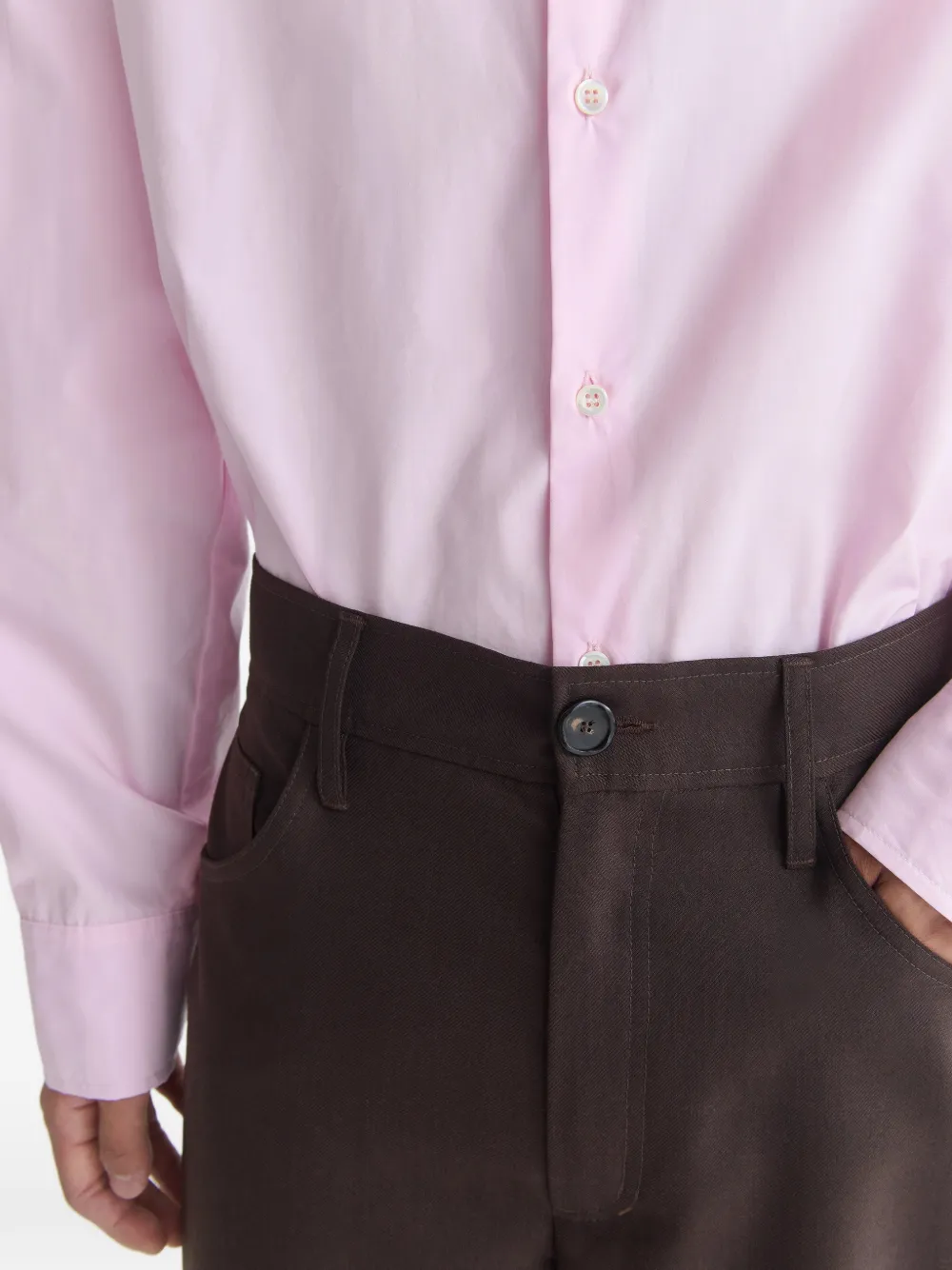  Séfr Gino Belt-loop Trousers - Brown 