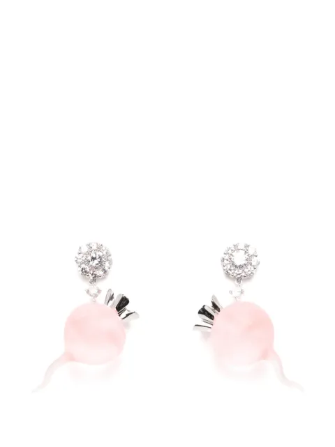YVMIN flower-embellishment drop earrings