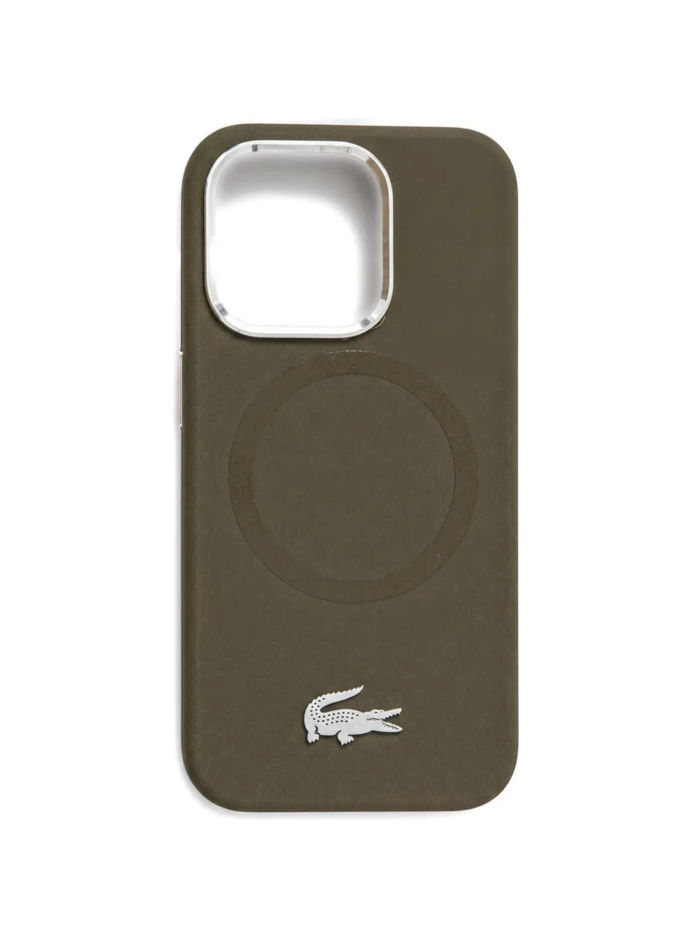 Lacoste Cover per iPhone 15 Pro con stampa coccodrillo - Verde