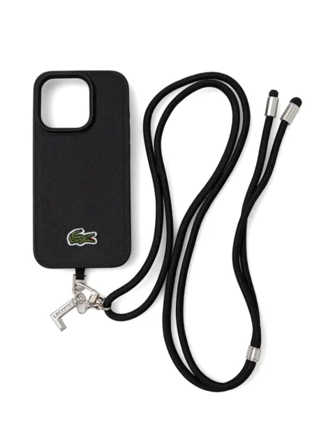 Lacoste croc-motif iPhone 15 Pro case