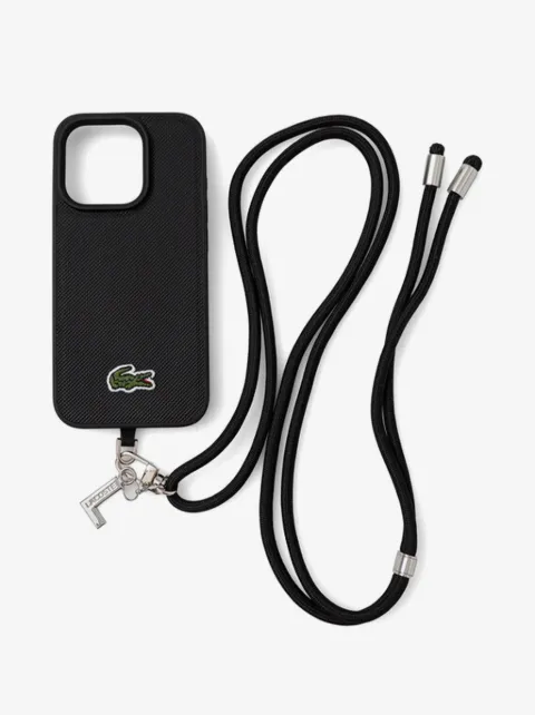 Lacoste croc-motif iPhone 15 Pro case