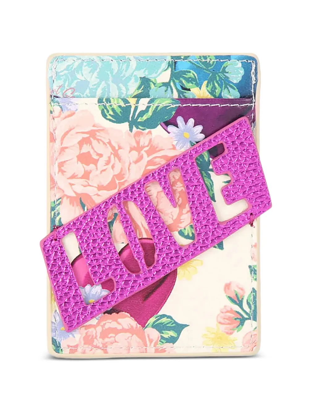 Kurt Geiger London floral-pattern cardholder - Toni neutri