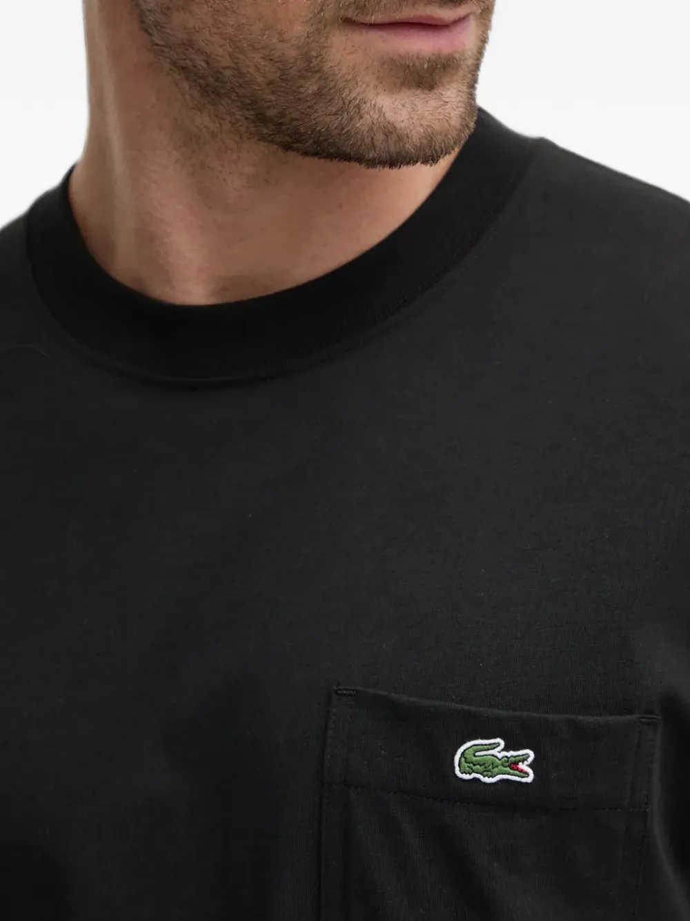 Lacoste Katoenen T-shirt Zwart