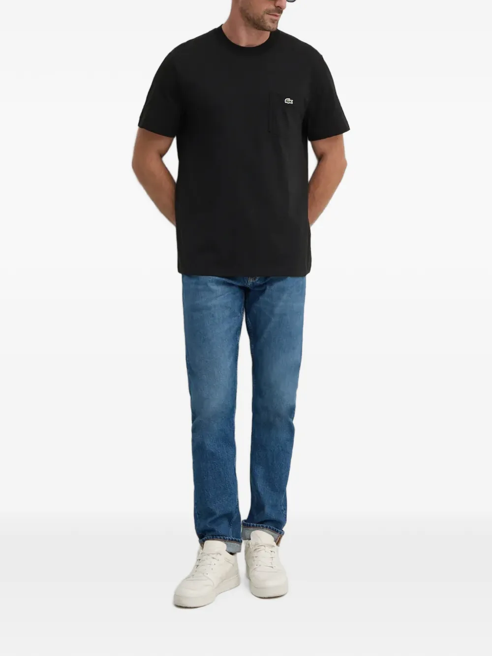 Lacoste Katoenen T-shirt Zwart