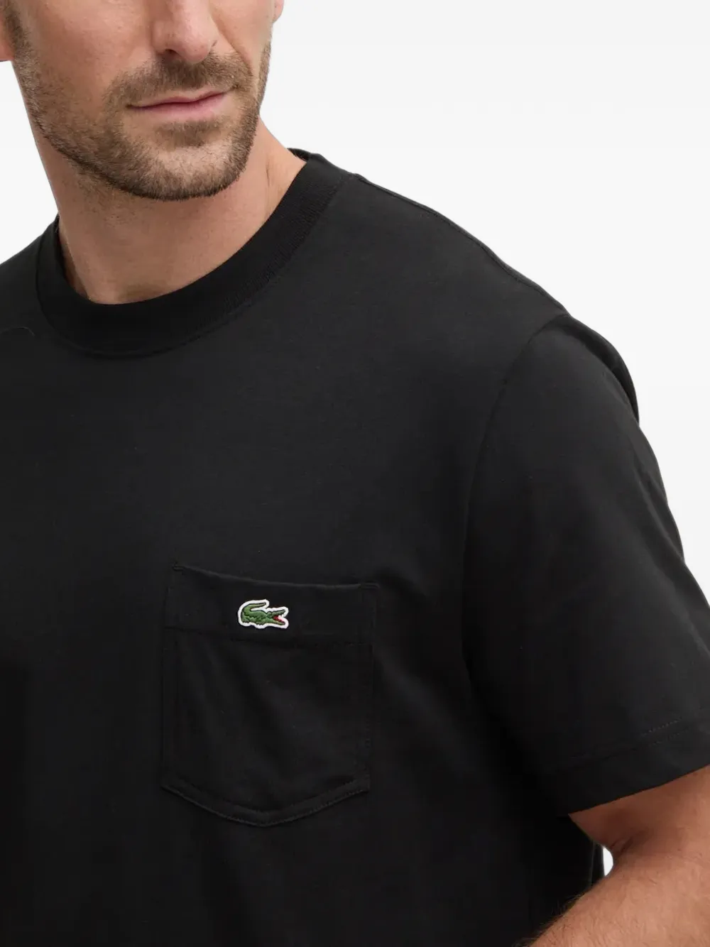 Lacoste Katoenen T-shirt Zwart