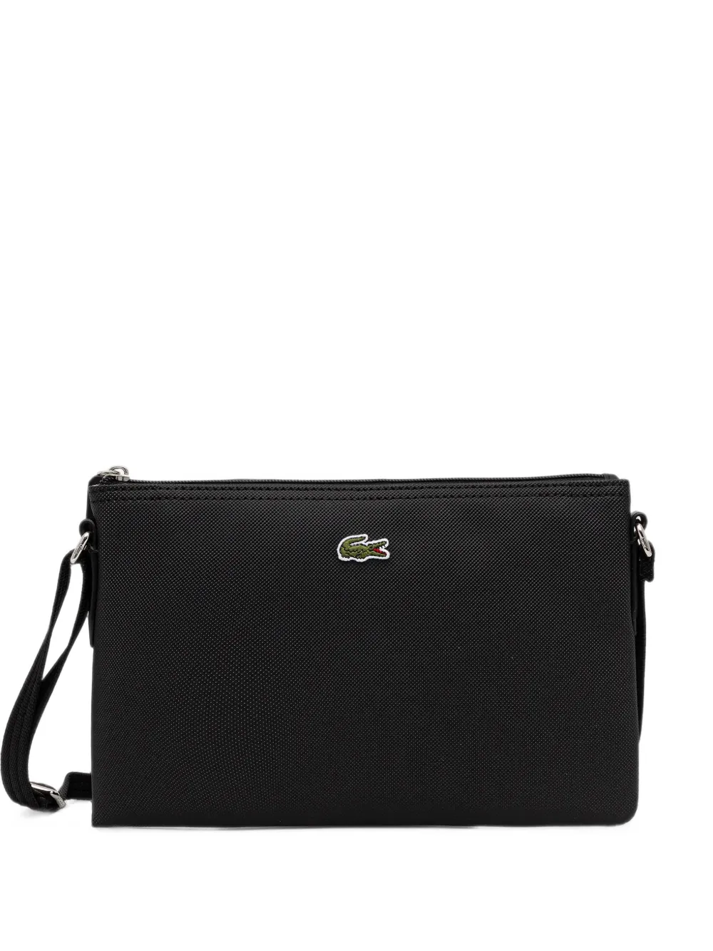 Lacoste logo-patch cross body bag - Nero