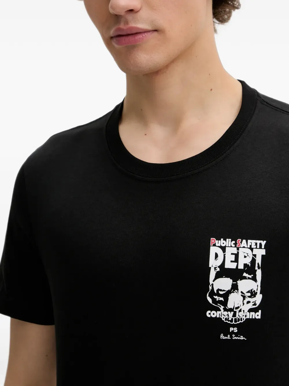 PS Paul Smith T-shirt met doodskopprint Zwart