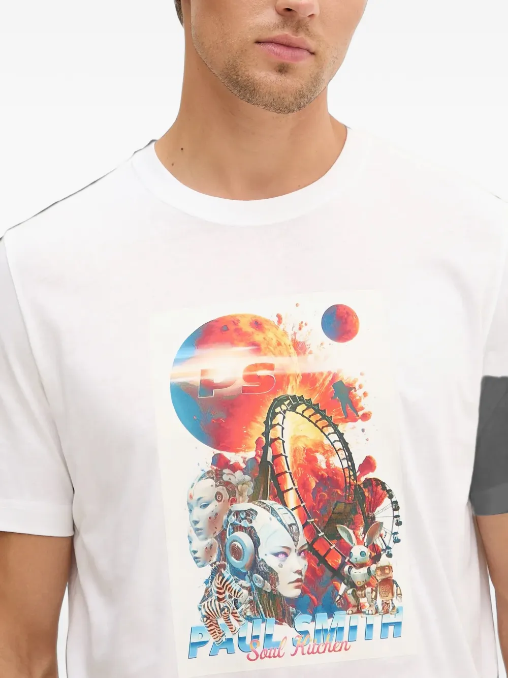 PS Paul Smith T-shirt met grafische print Wit