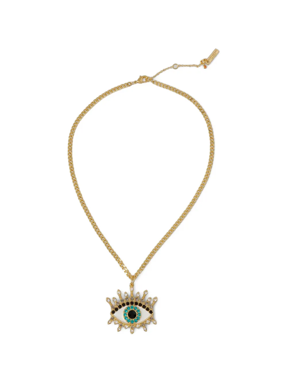 Kurt Geiger London Halskette mit kristallverziertem Evil Eye - Gold