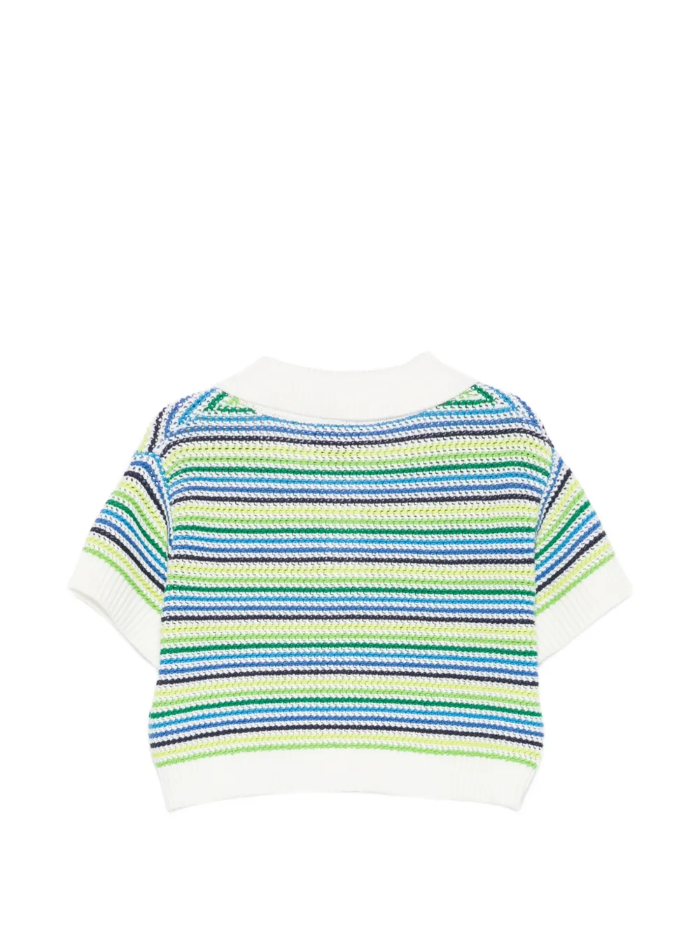 CASABLANCA KIDS Gestreept poloshirt Wit