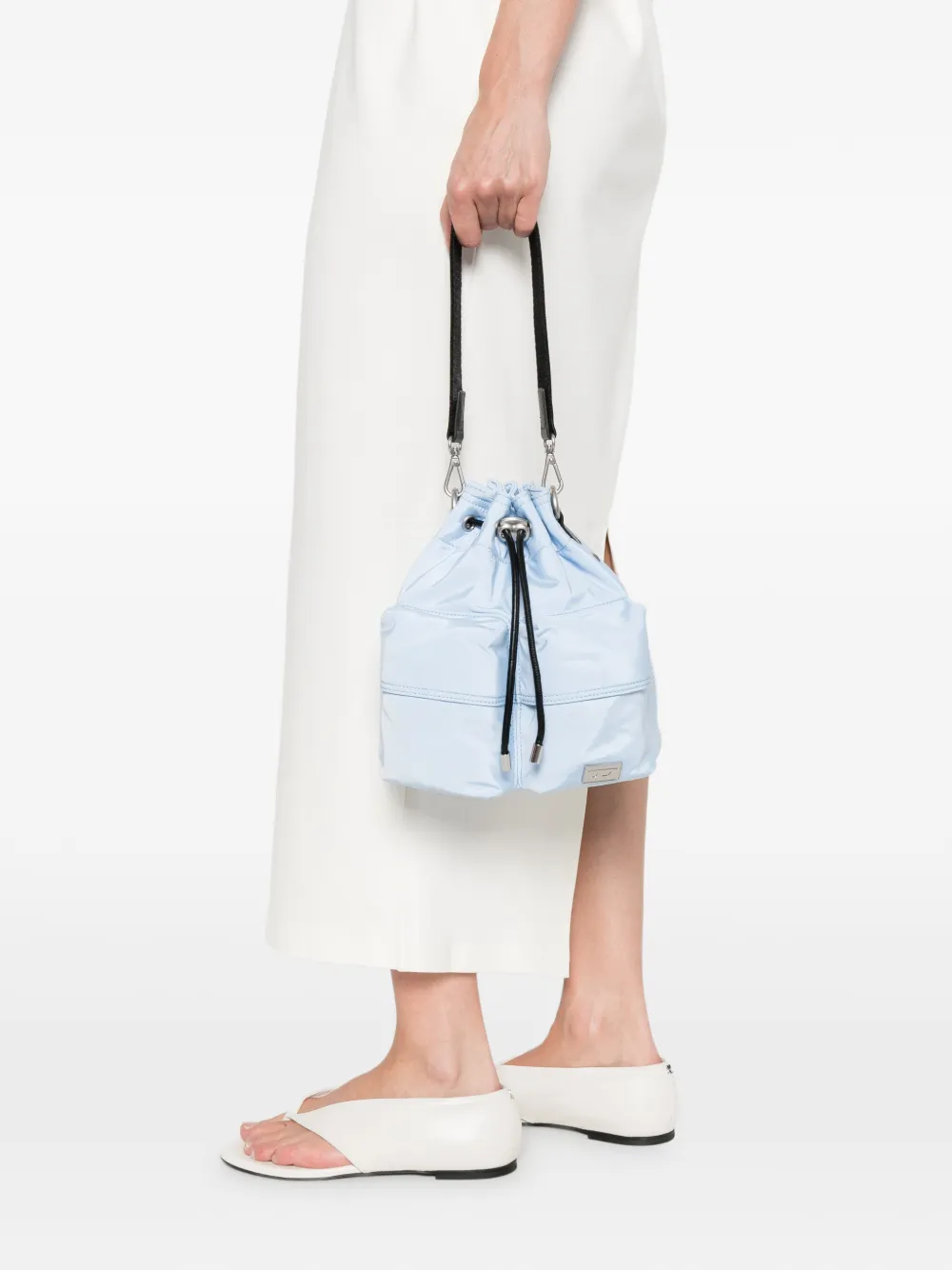 Diesel Bucket X Pocket schoudertas met trekkoord Blauw