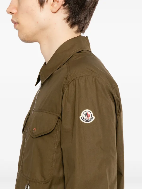 Moncler Jaqueta De Popeline Com Mangas Longas | Verde | FARFETCH BR