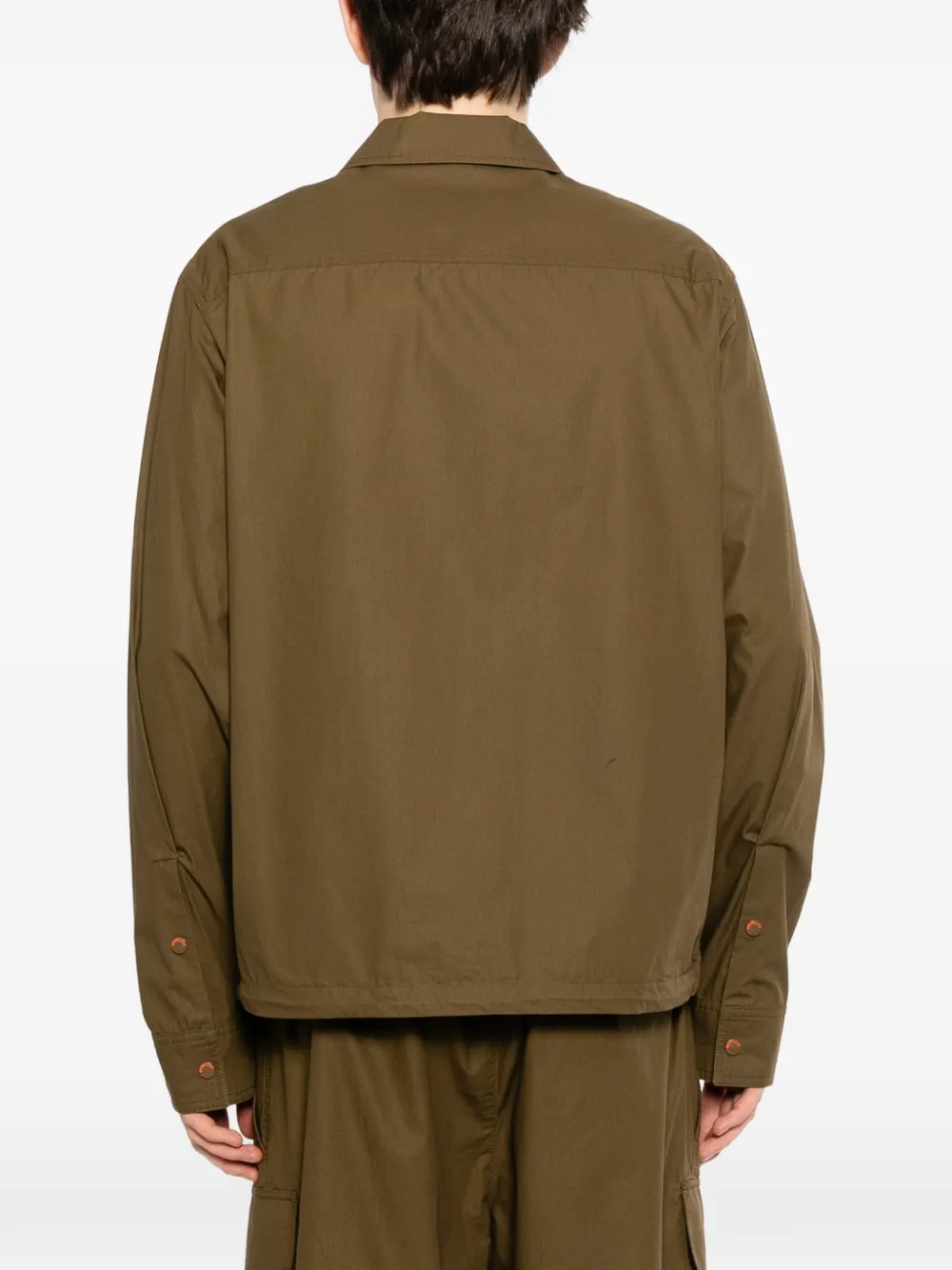 Moncler Popeline jack met lange mouwen Groen