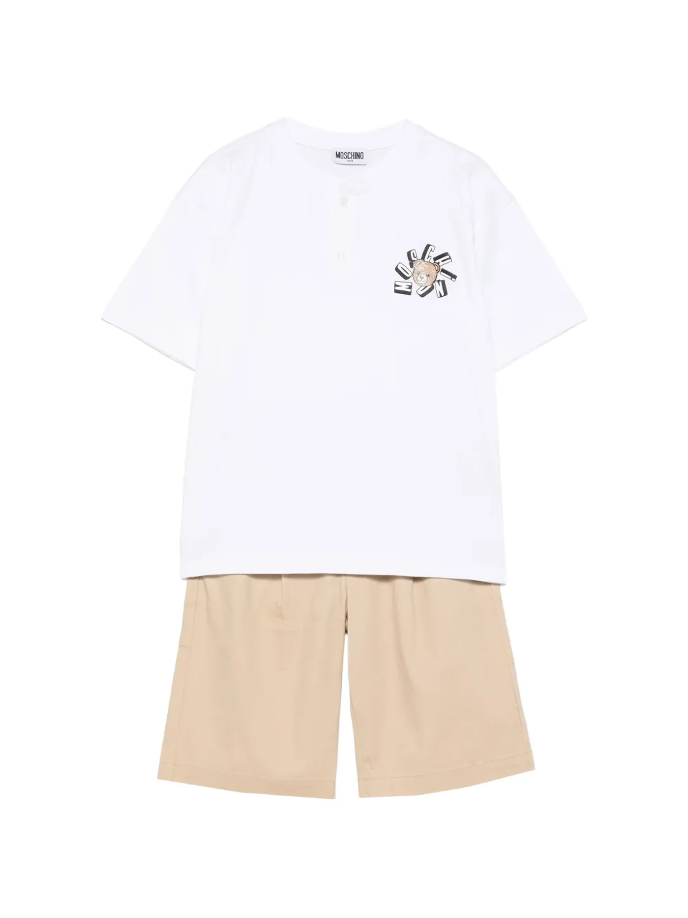 Moschino Kids graphic-print trousers set - Nude