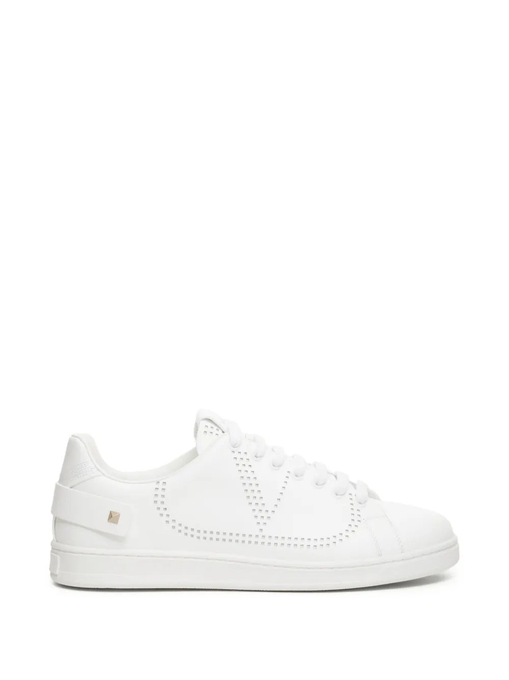 Valentino Garavani Backnet kalfsleren sneakers Wit