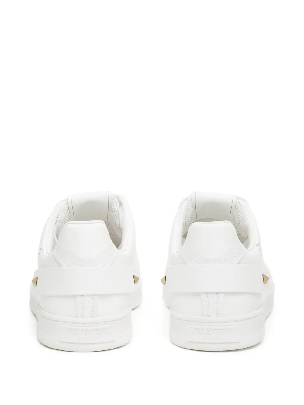 Valentino Garavani Backnet kalfsleren sneakers Wit