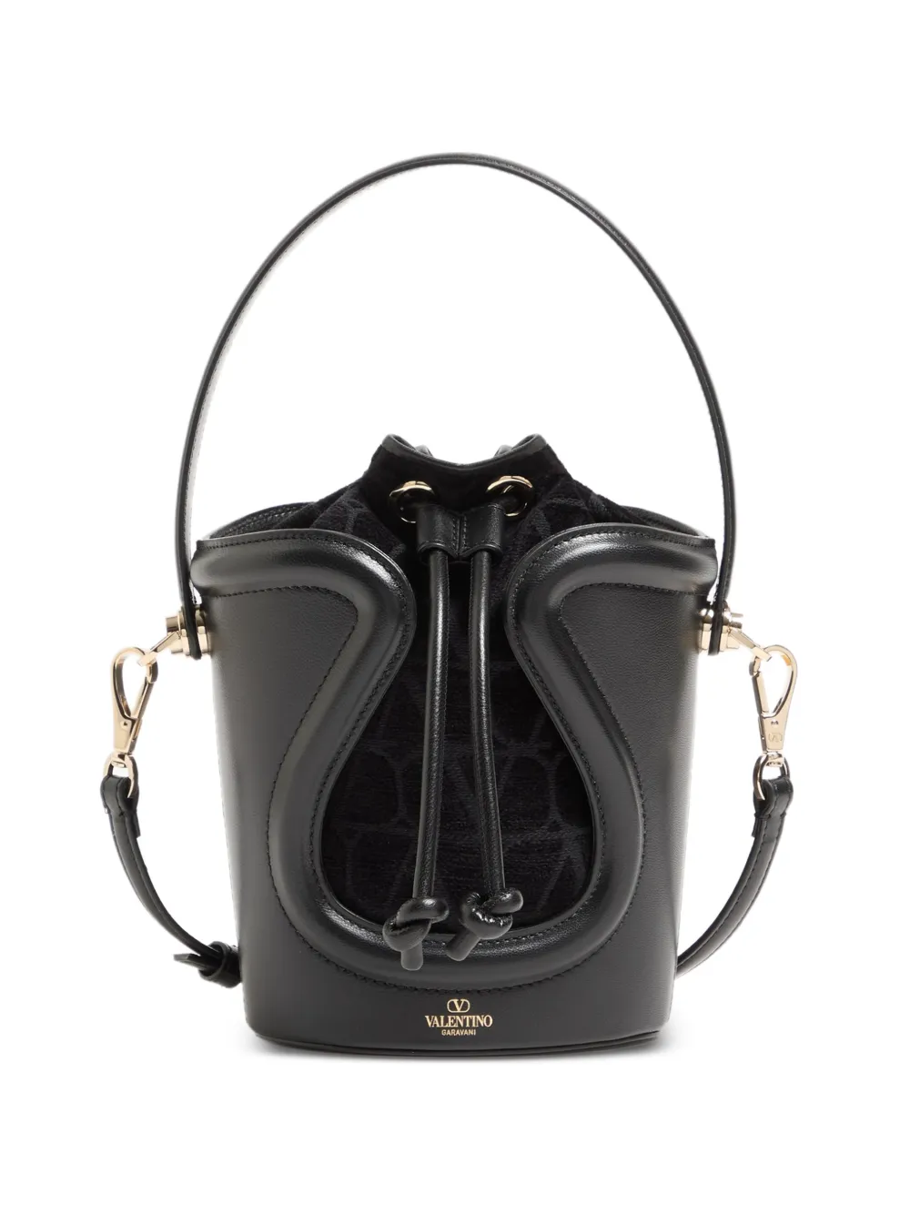 Valentino Garavani Borsa a secchiello Le Cinquième Toile Iconographe - Nero
