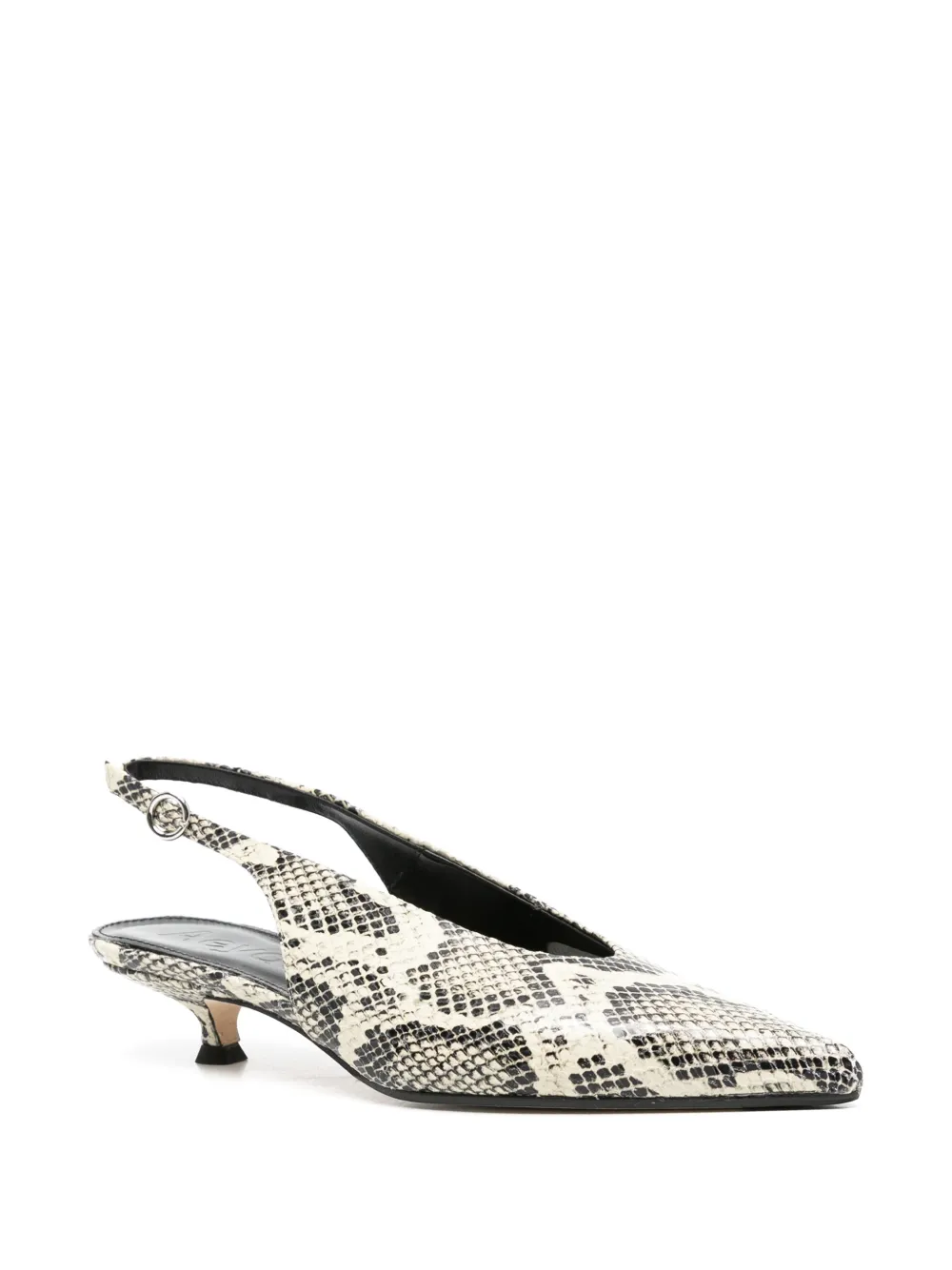 Aeyde Camila pumps met slangenprint Beige