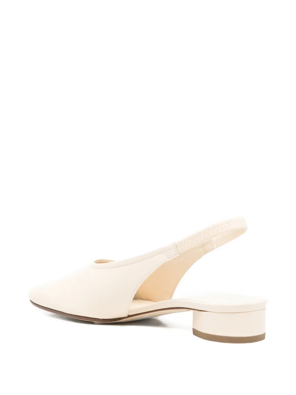 Aeyde Dua leren pumps met bandje Beige