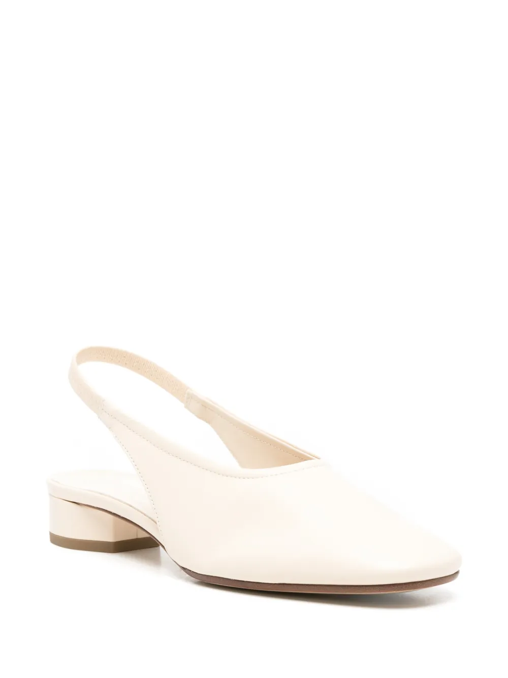 Aeyde Dua leren pumps met bandje Beige