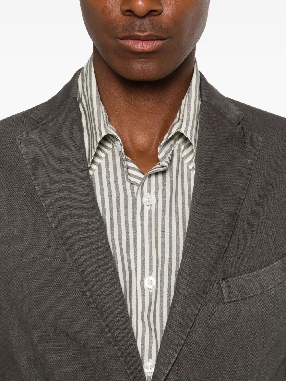 Boglioli K-jack blazer met enkele rij knopen en opgestikte zak Grijs