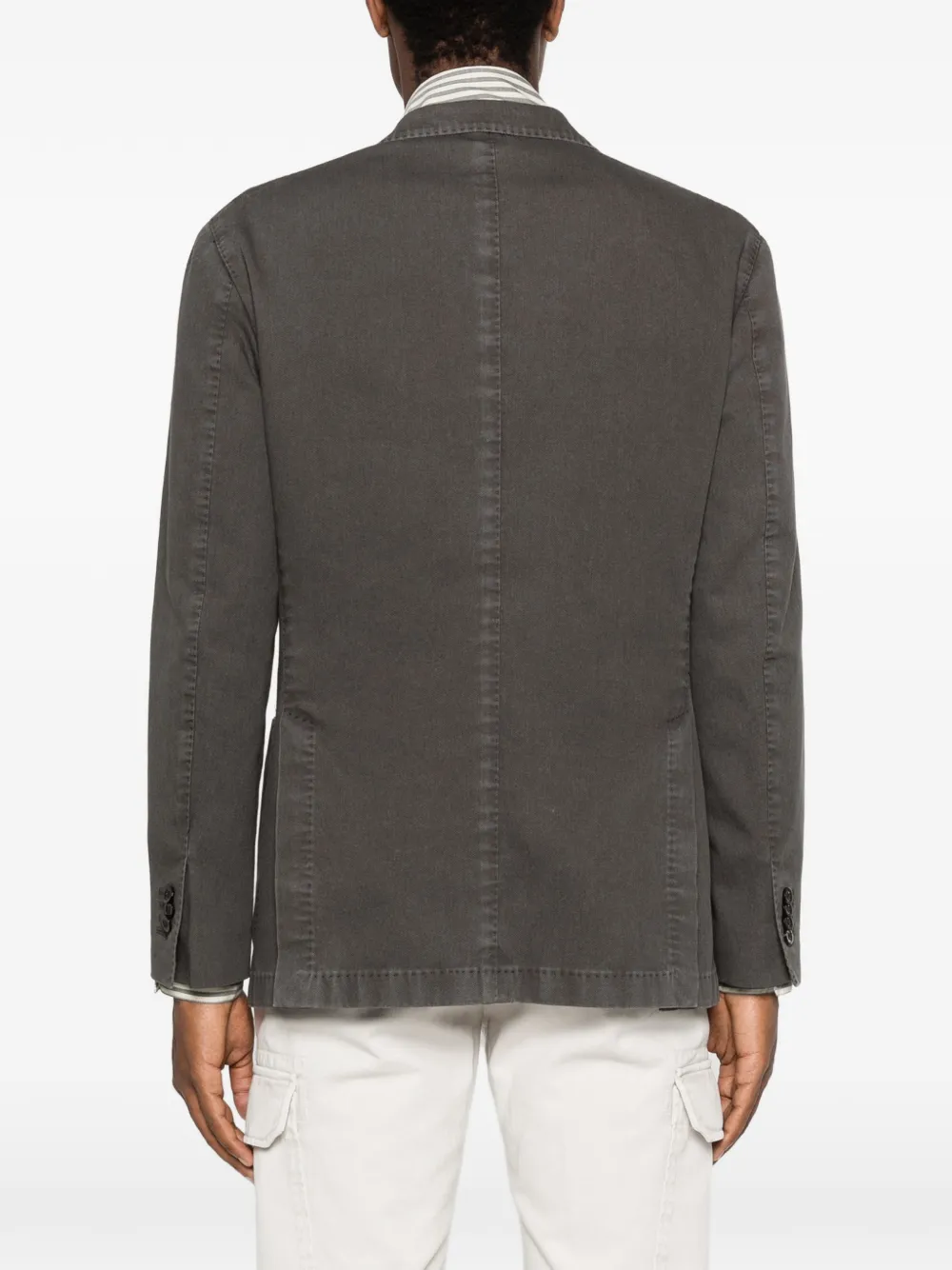 Boglioli K-jack blazer met enkele rij knopen en opgestikte zak Grijs