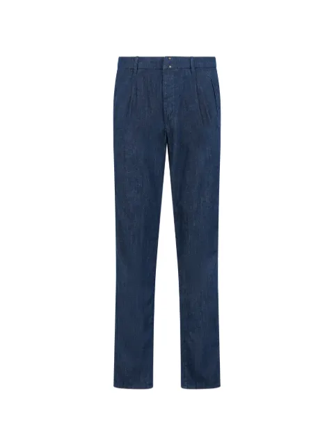slowear pleated denim trousers