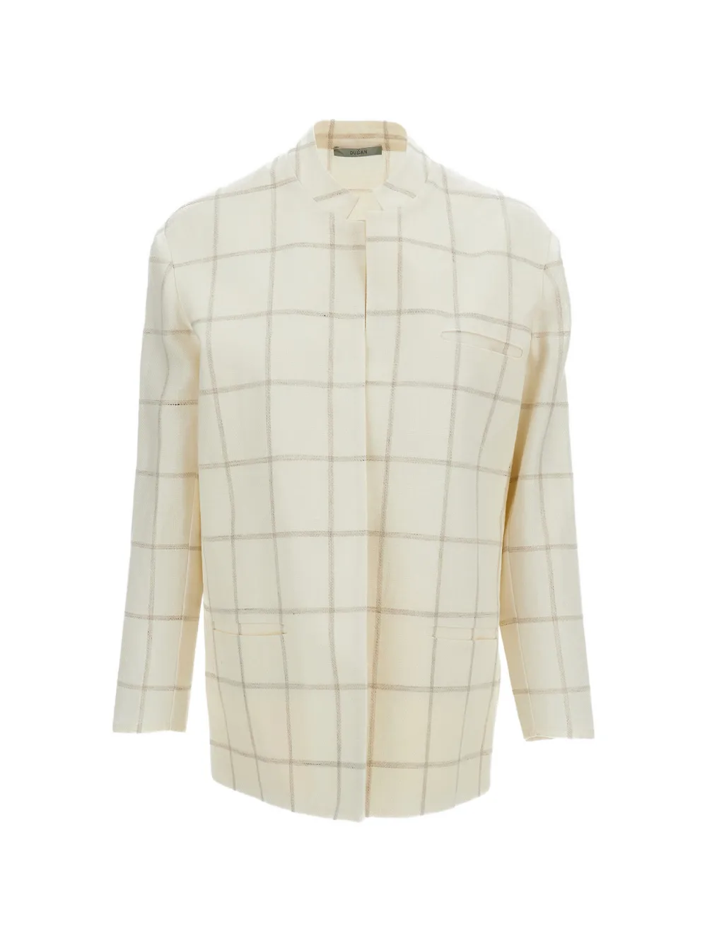 Dusan collarless jacket - Bianco