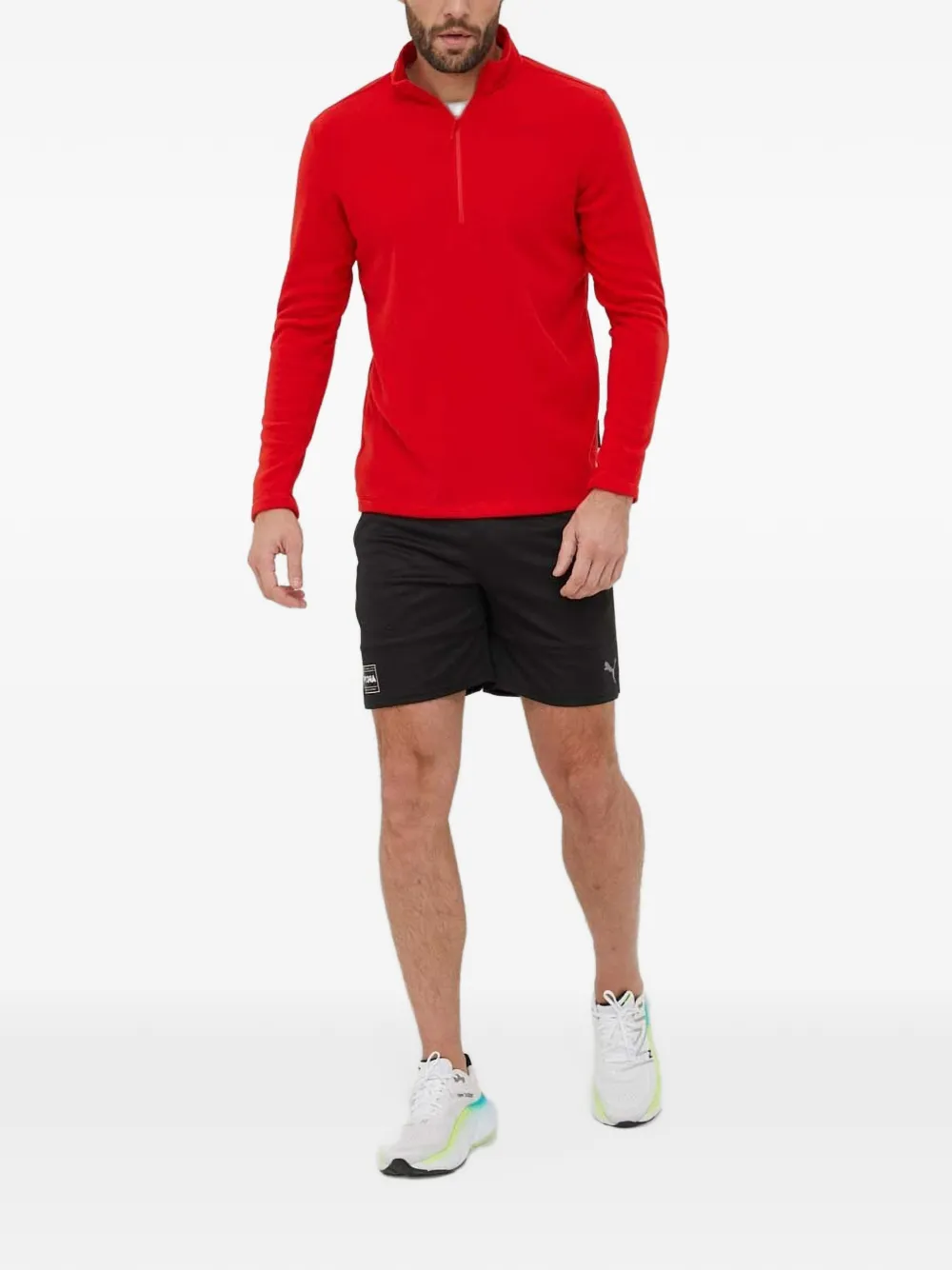 JACK WOLFSKIN quarter-zip fleece sweatshirt Rood