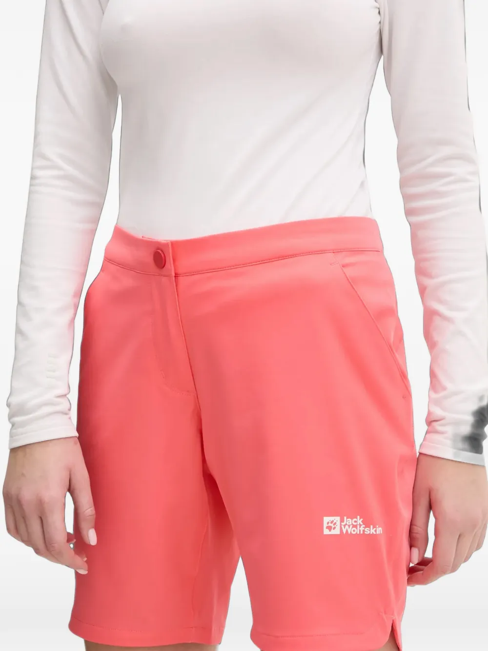 JACK WOLFSKIN Hiking Alpine shorts met knoopsluiting Oranje