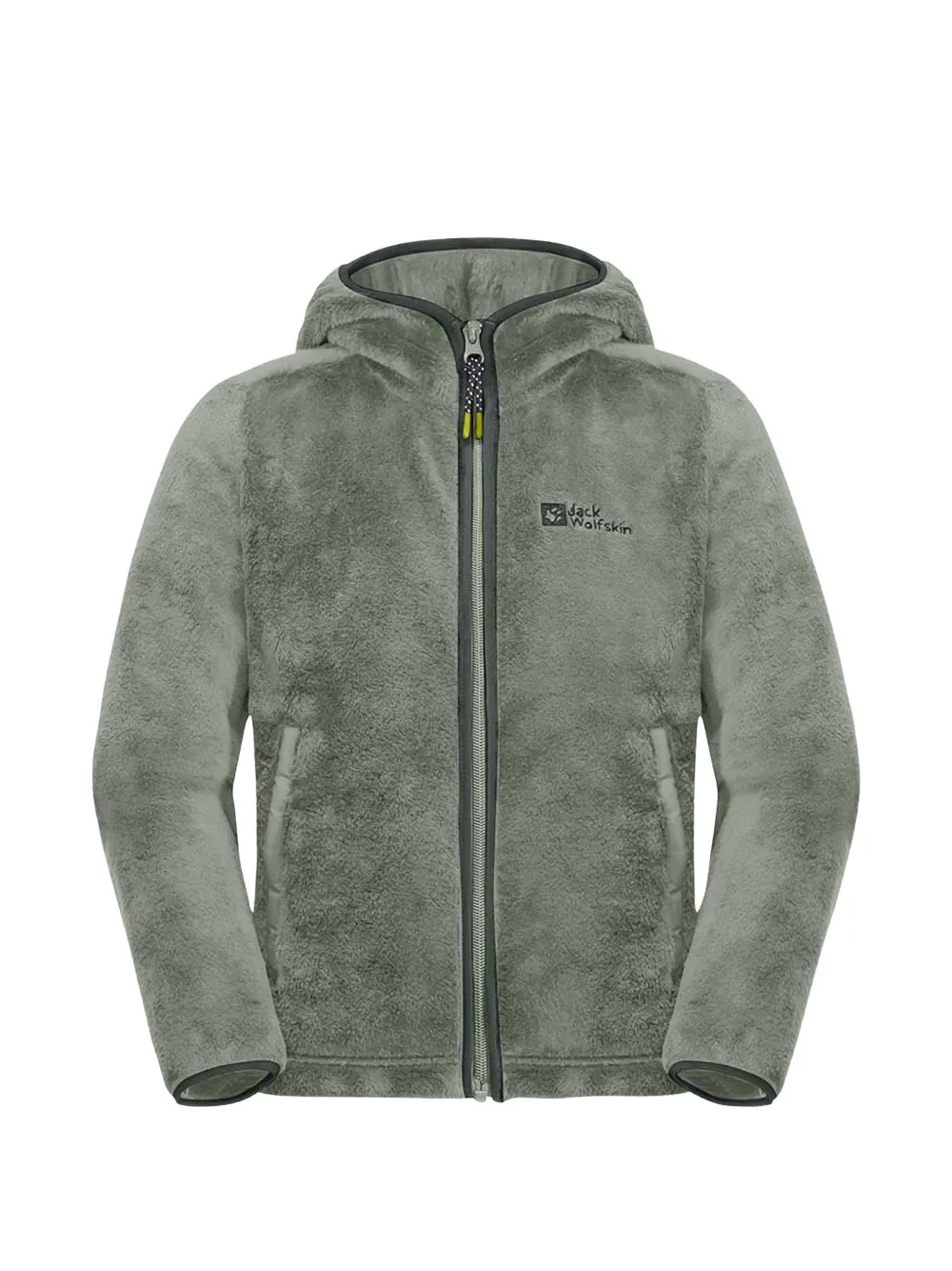 JACK WOLFSKIN fleece zip-up hoodie - Verde