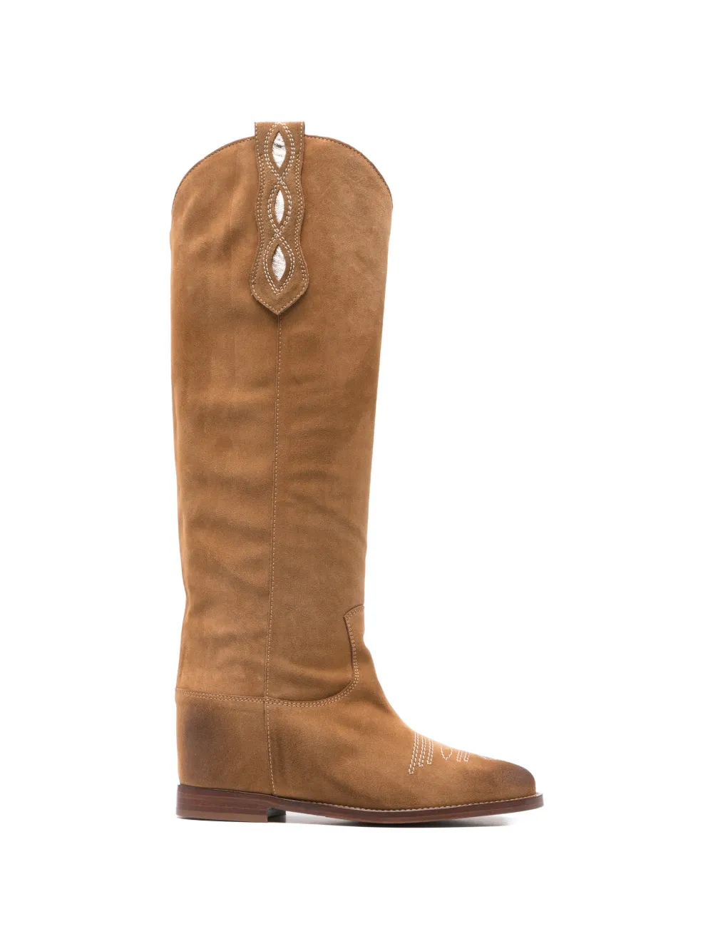 Via Roma 15 embroidery panel boots Bruin