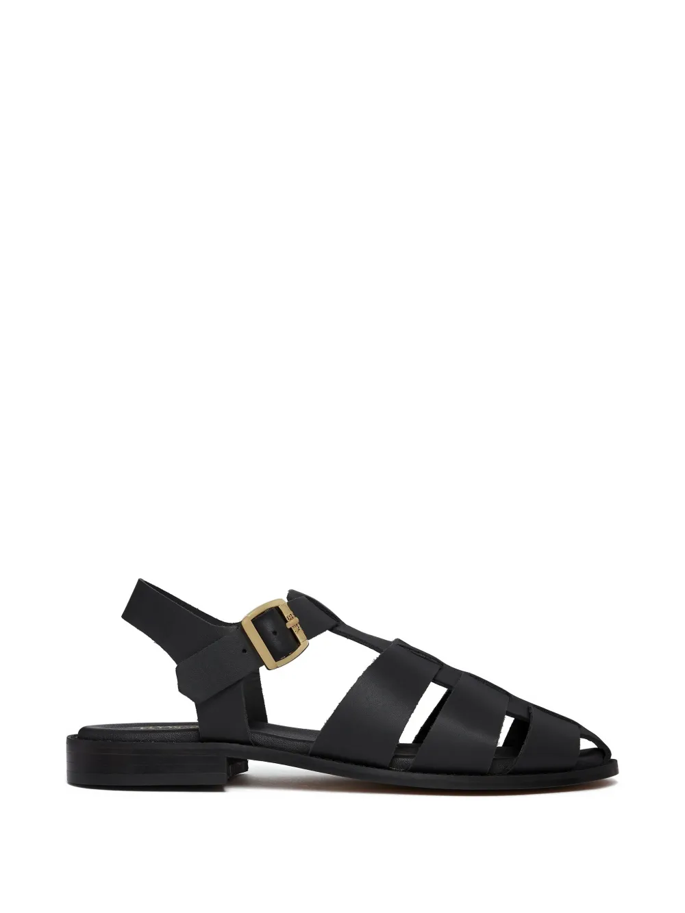 G.h.bass Buckle Strap Fisherman Sandals In Black