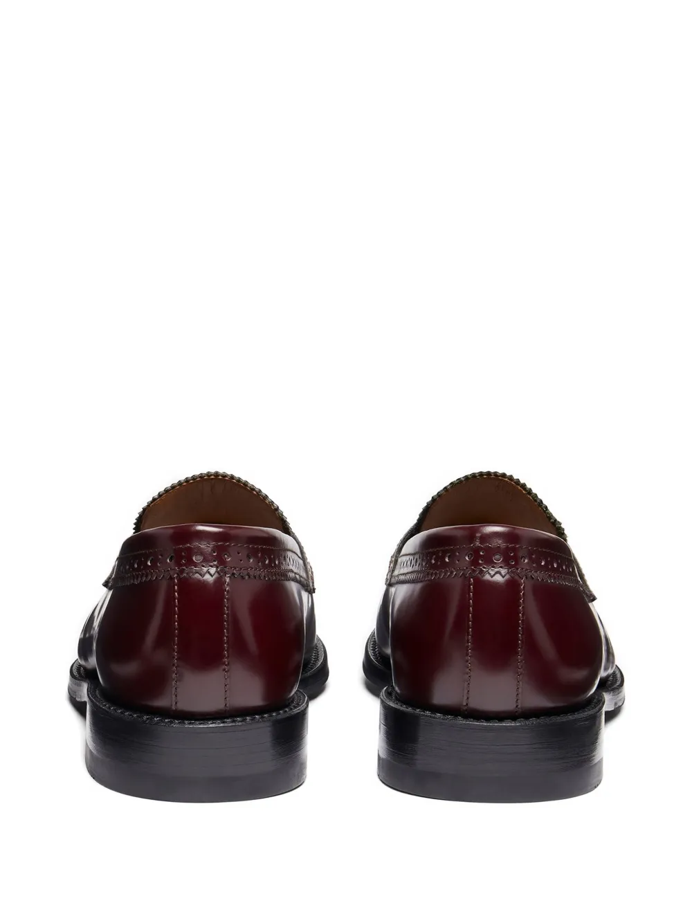 G.H.Bass Leren penny loafers met monogram Rood
