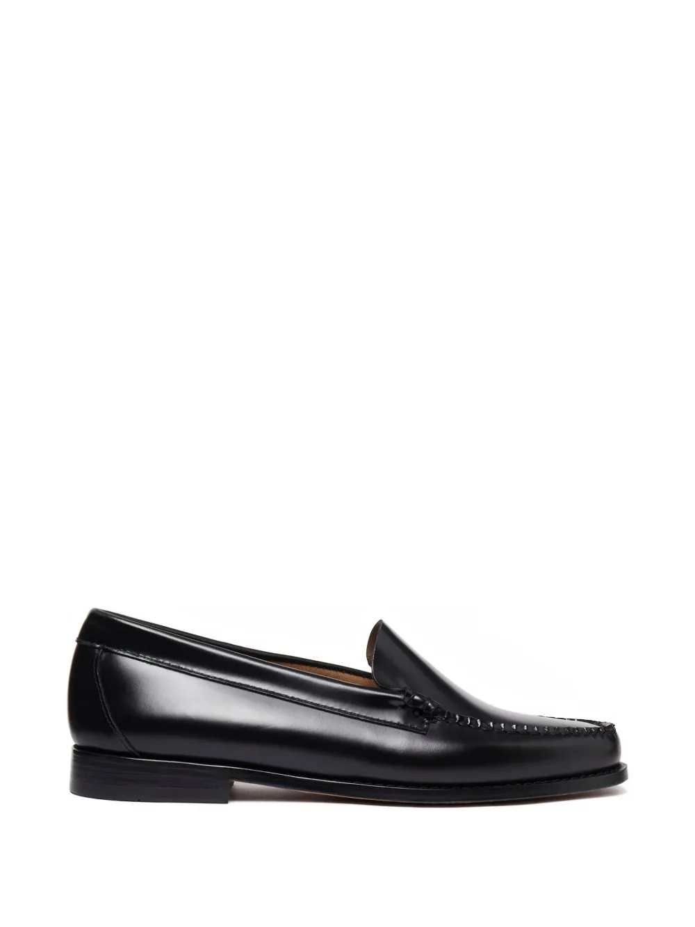 G.h.bass Moc Streamlined Leather Loafers In Black