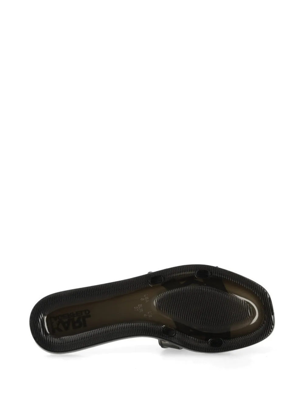 Karl Lagerfeld Jelly logo-lettering slides Zwart