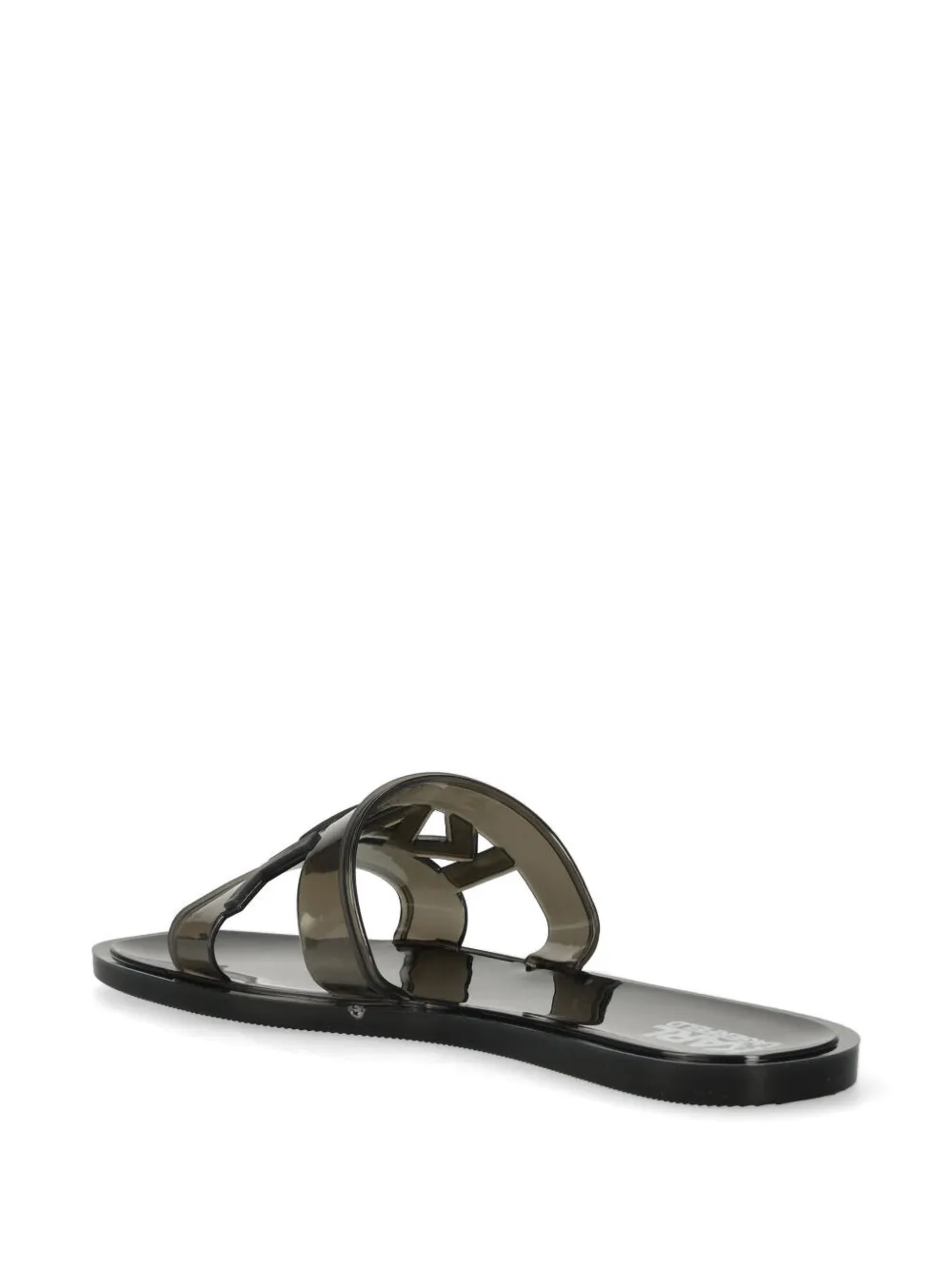 Karl Lagerfeld Jelly logo-lettering slides Zwart