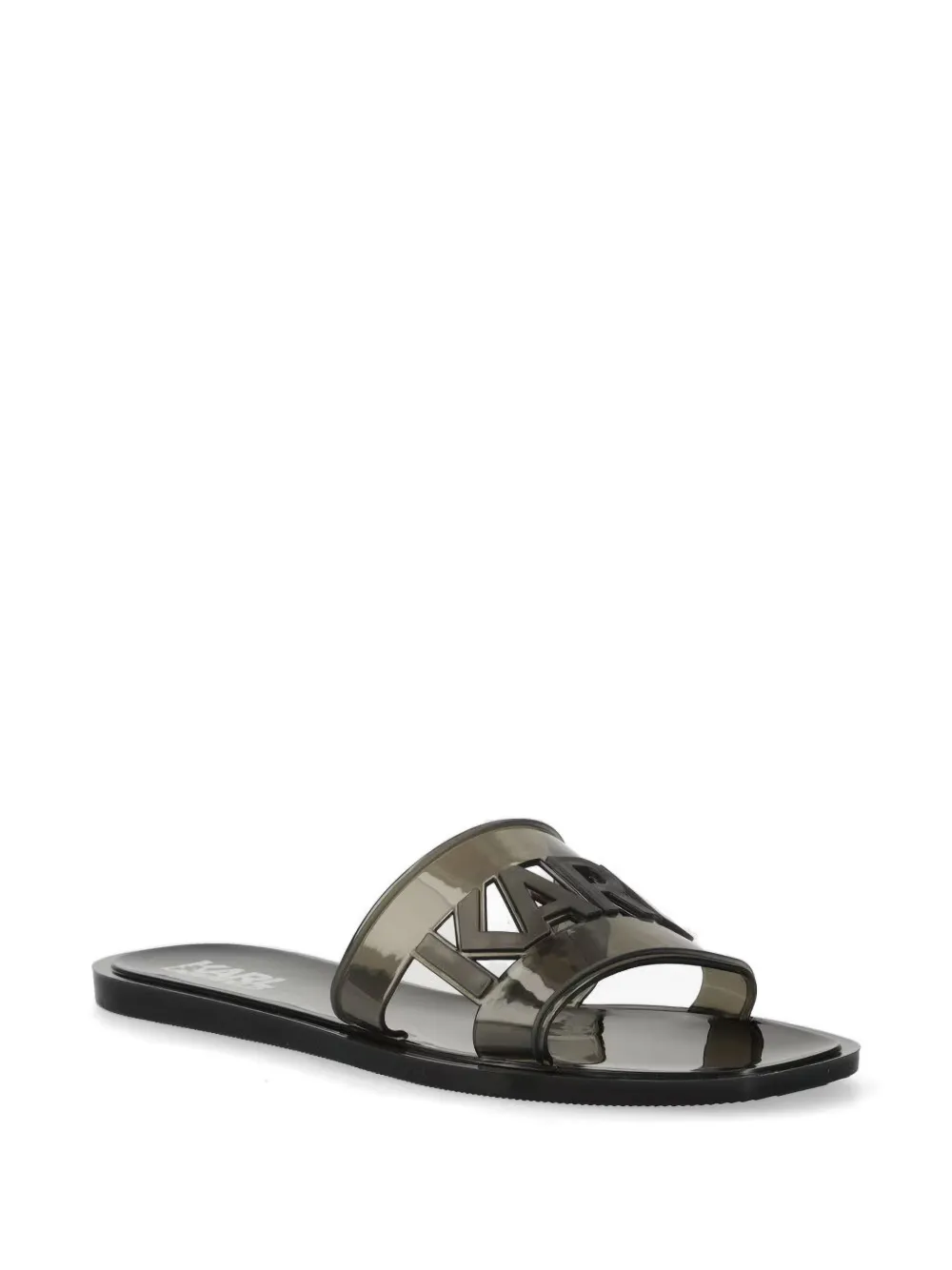 Karl Lagerfeld Jelly logo-lettering slides Zwart