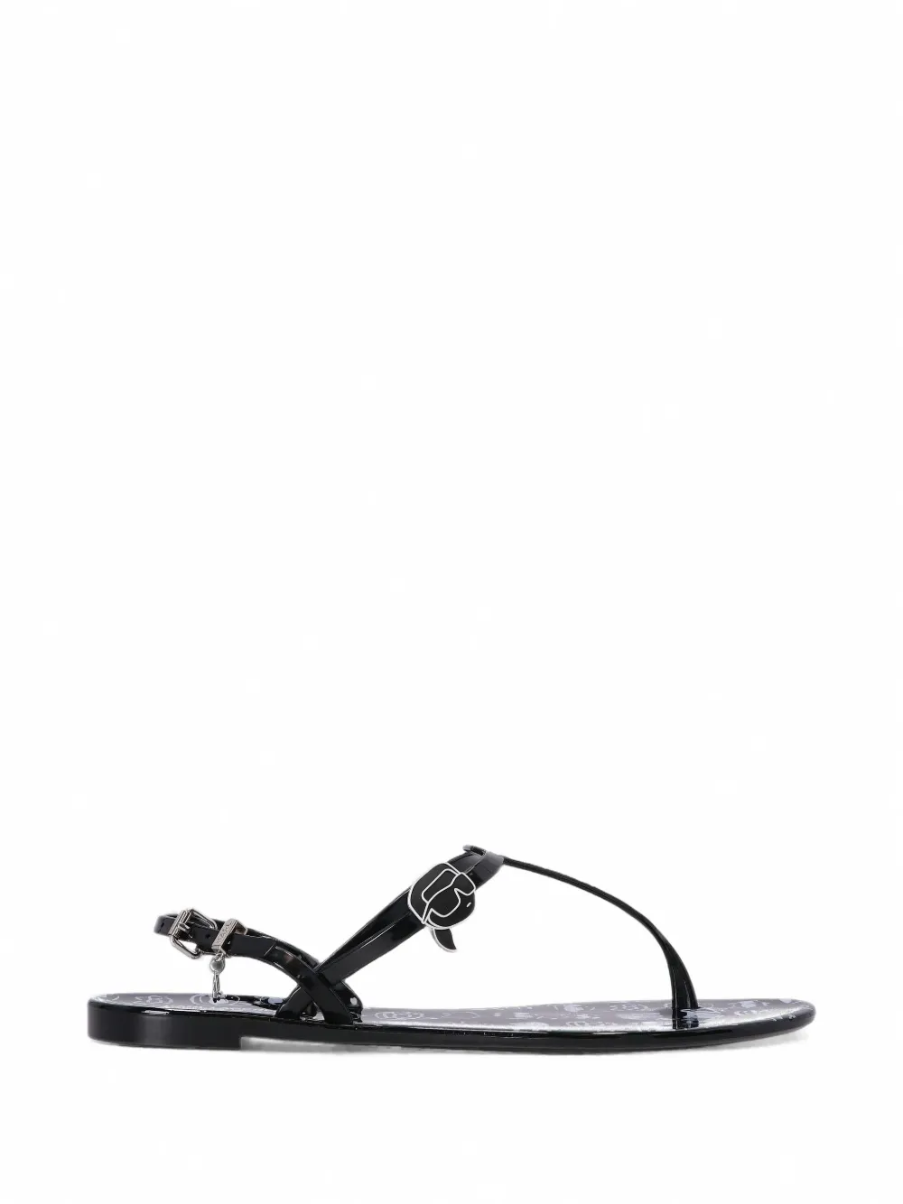 Karl Lagerfeld Jelly logo-plaque sandals - Noir Karl Lagerfeld Jelly logo-plaque sandals - Noir
