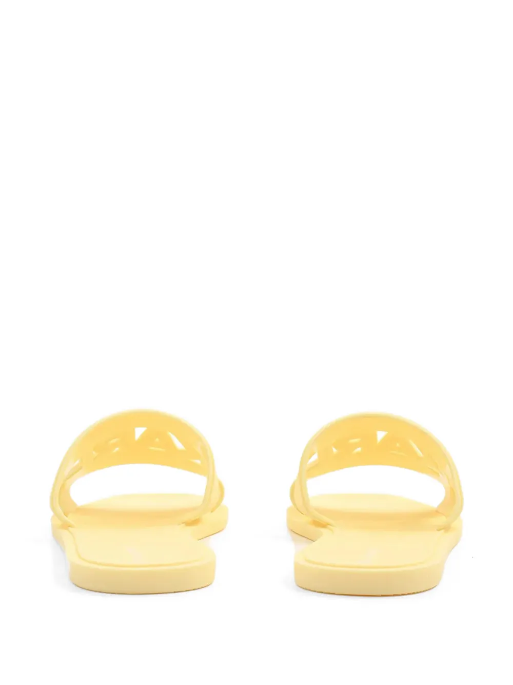Karl Lagerfeld Jelly cut-out slides Geel