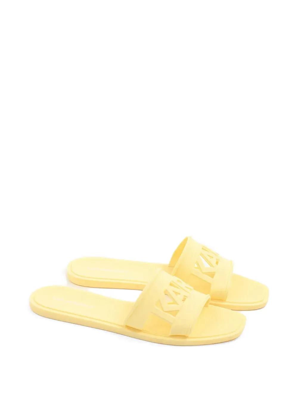 Karl Lagerfeld Jelly cut-out slides Geel