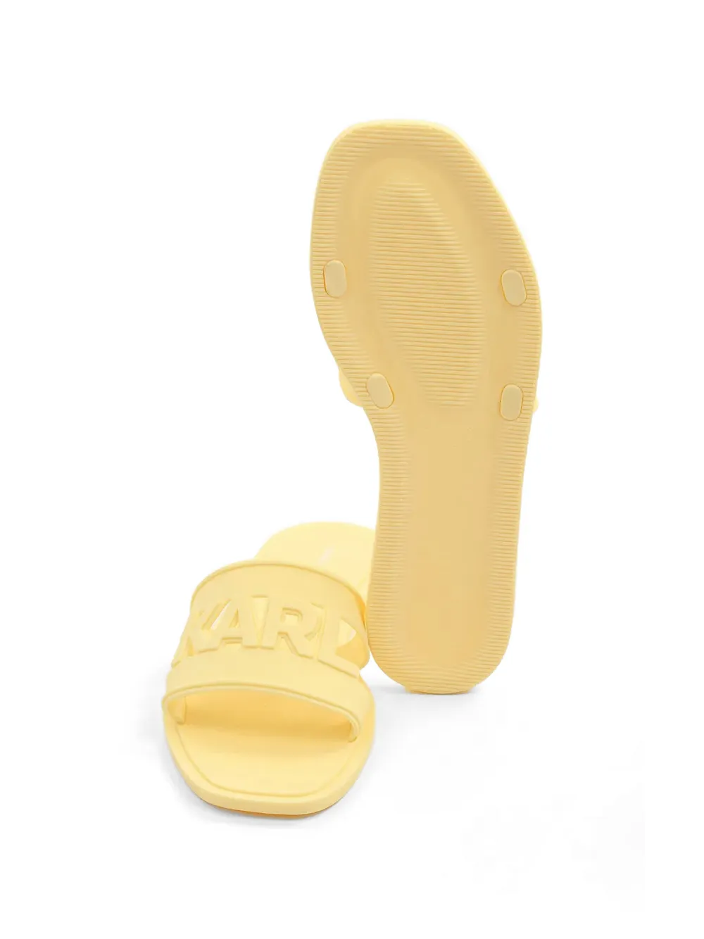 Karl Lagerfeld Jelly cut-out slides Geel