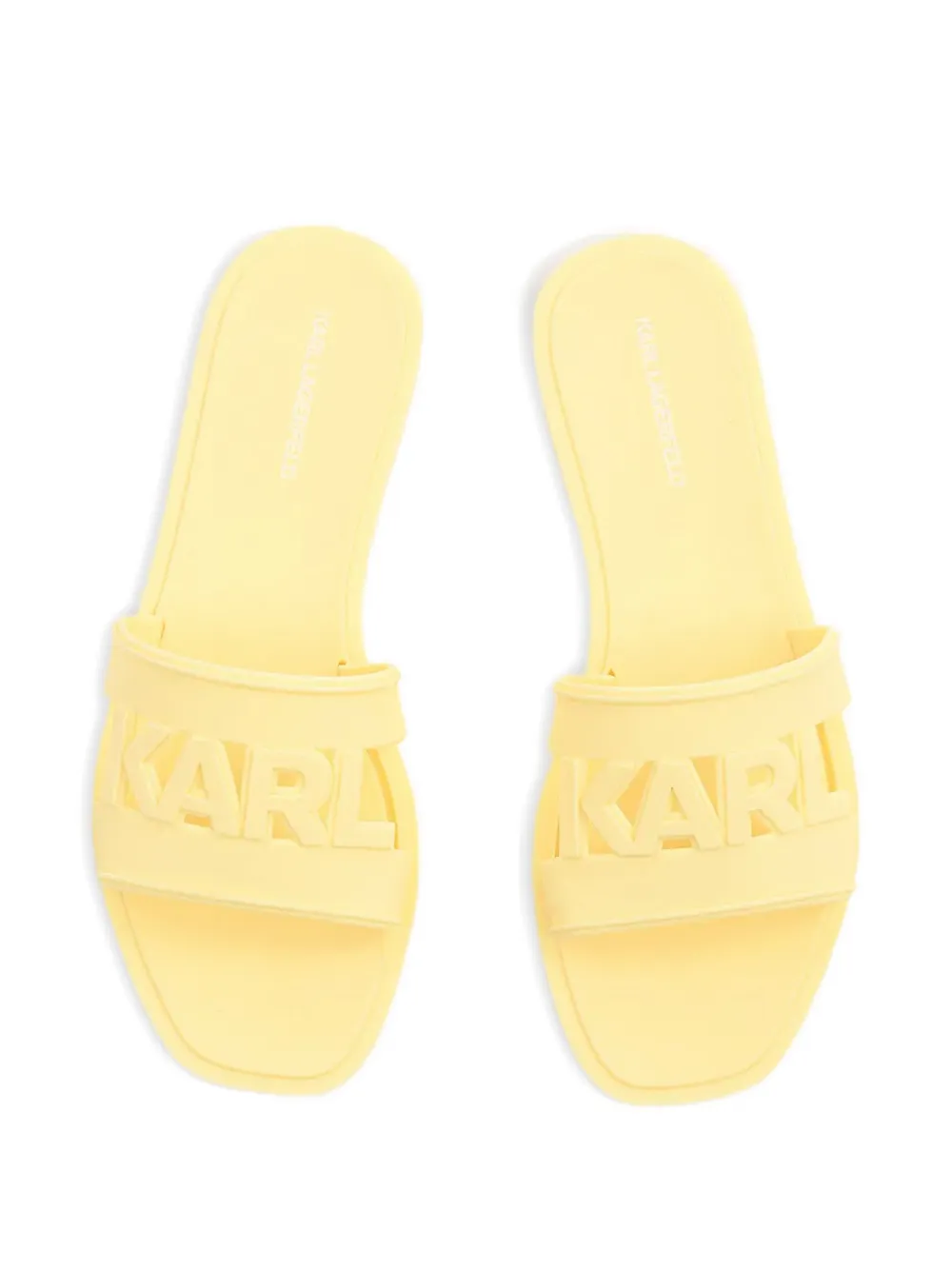 Karl Lagerfeld Jelly cut-out slides Geel