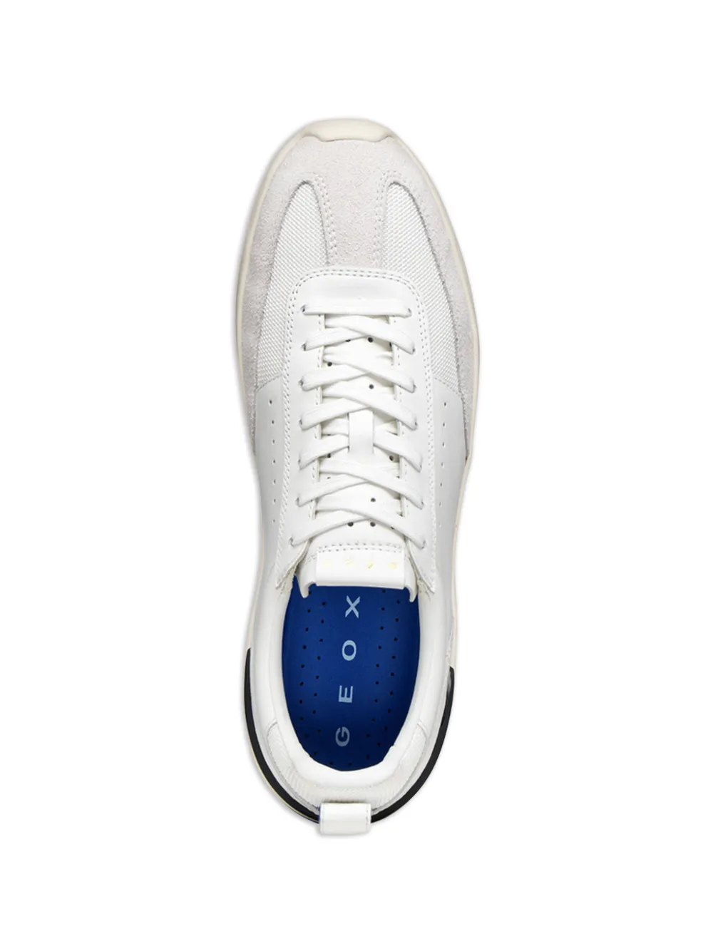 Geox Gxrn-02 sneakers met suède vlak Wit
