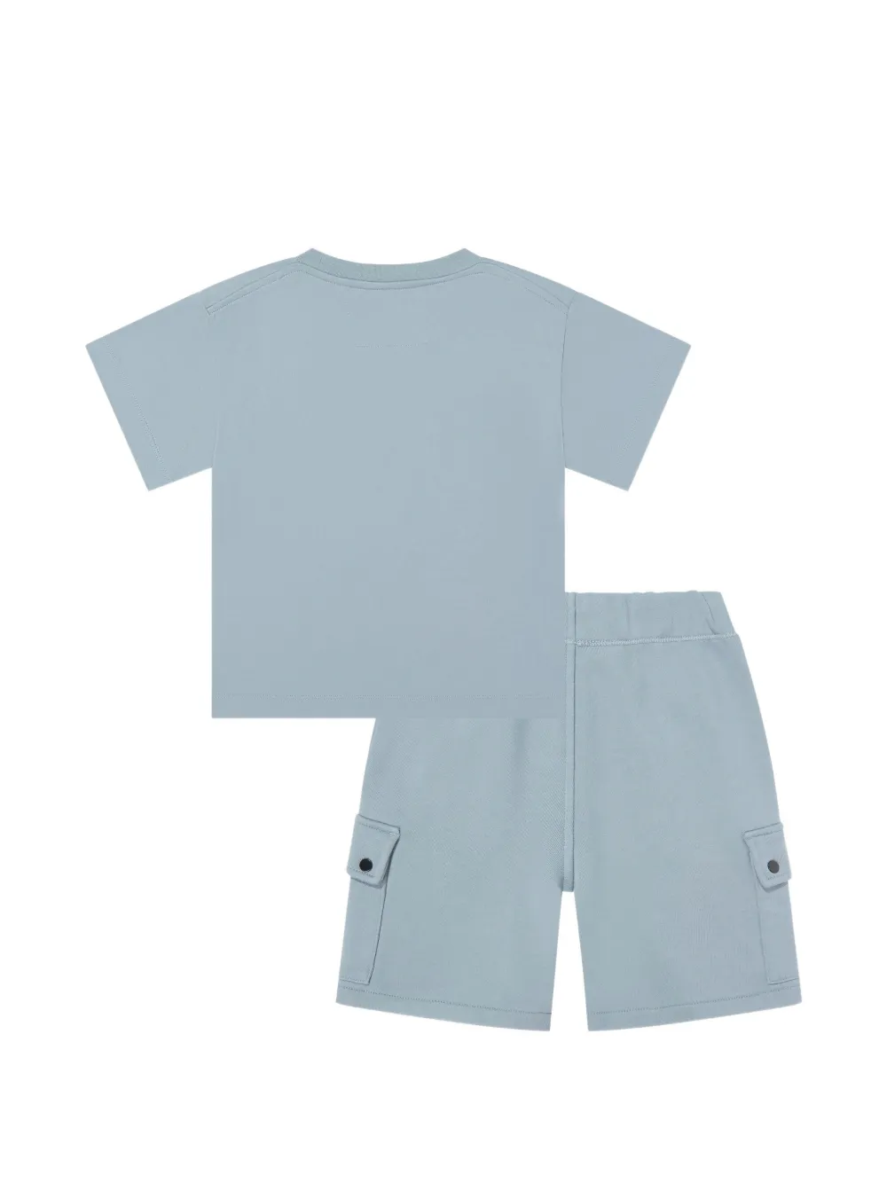 C.P. Company Kids Cargo shorts met logo-print Blauw