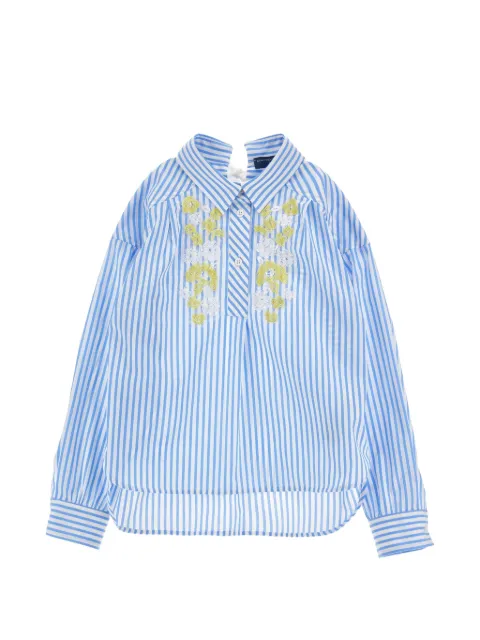Ermanno Scervino Junior striped floral shirt
