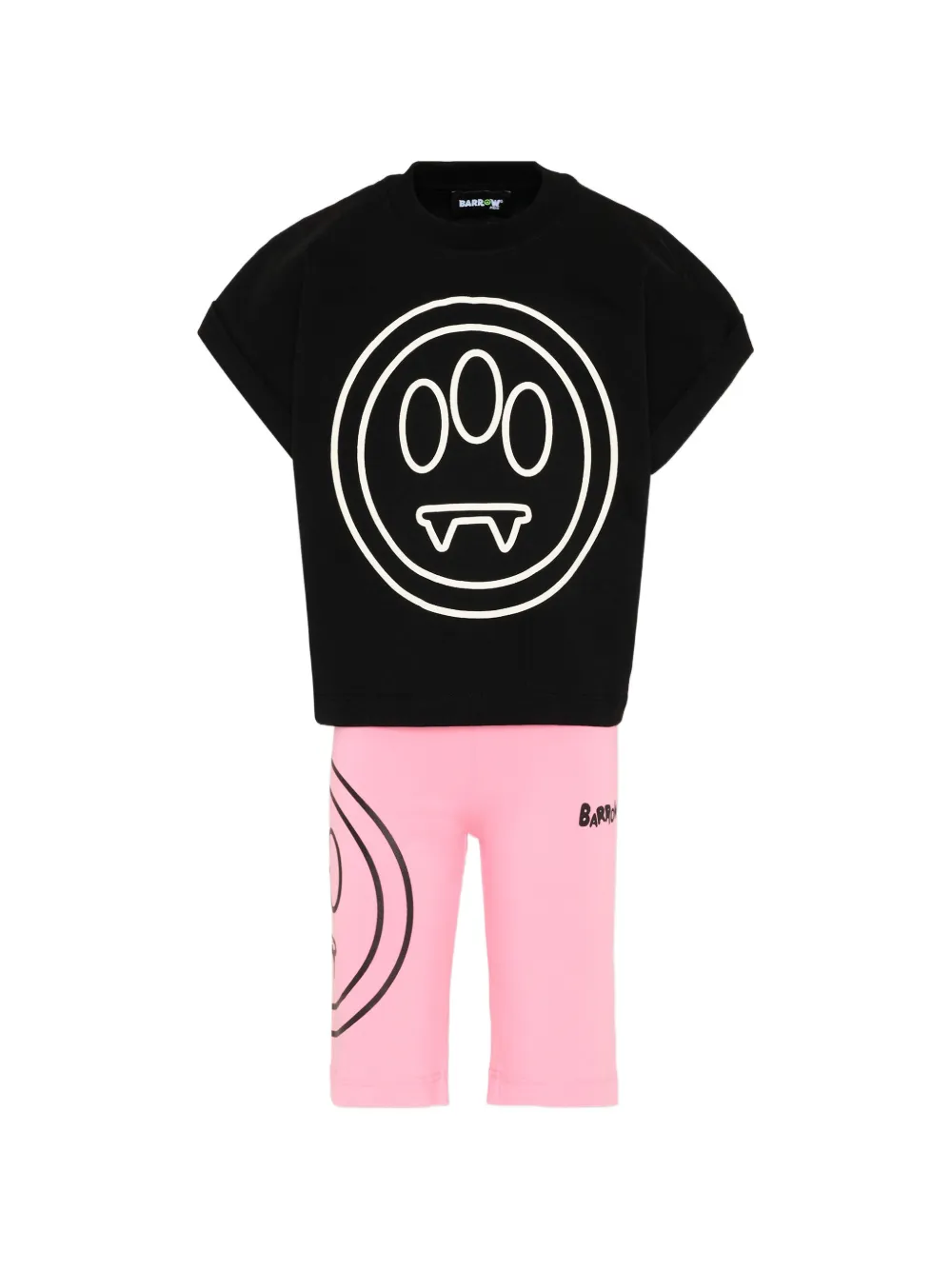 Barrow kids logo-graphic trousers set - Nero
