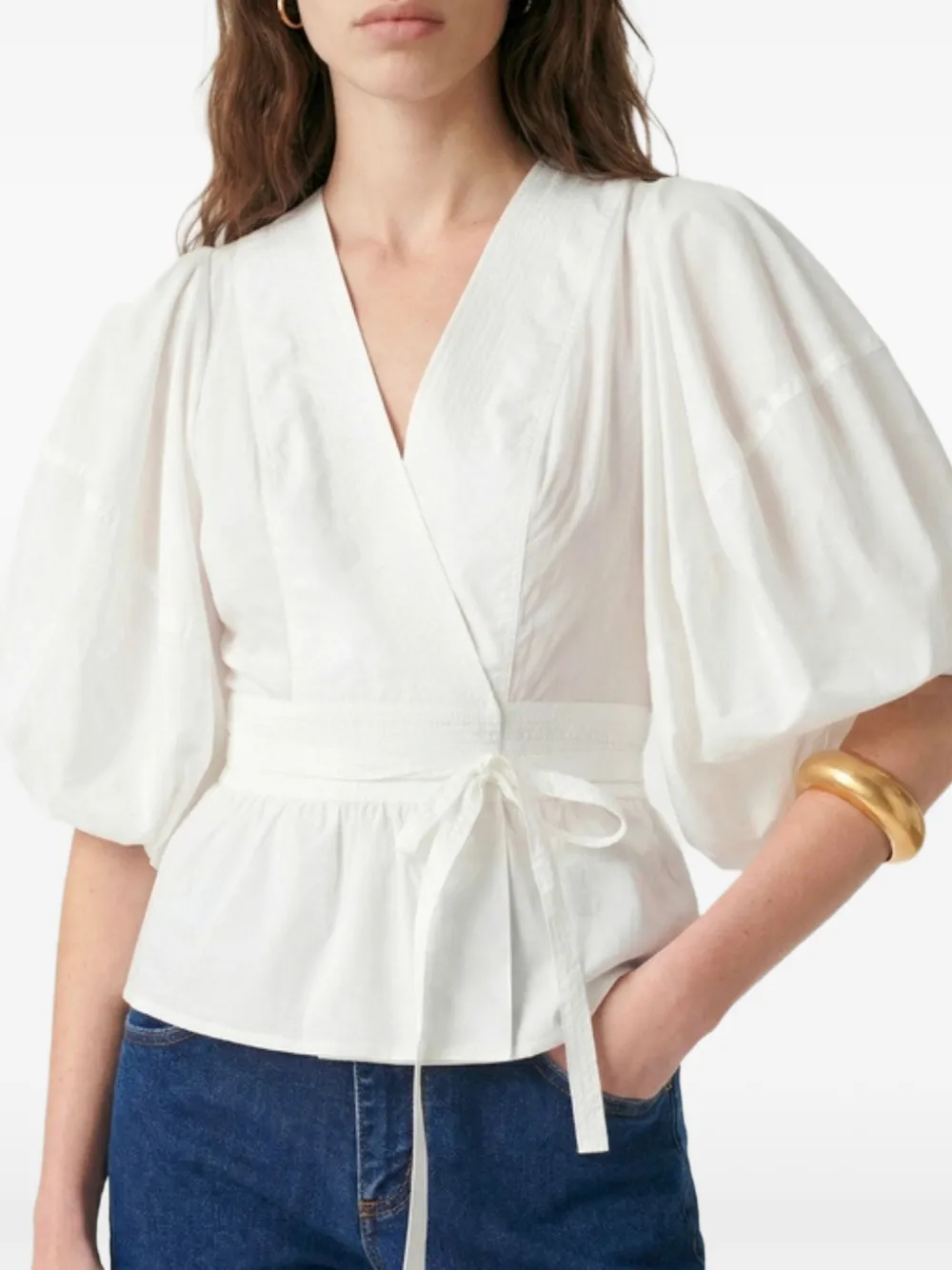 Vanessa Bruno Gunner wrap blouse - Bianco